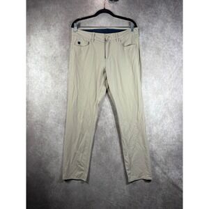 Vineyard Vines OTG On the Go Performance Pants Mens 33x30 Beige Chino Golf Beach